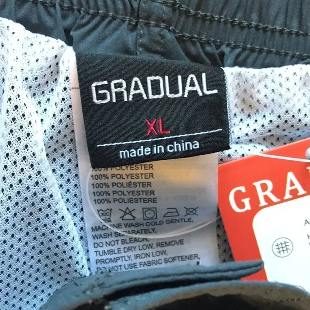 NEW Gradual Mens Charcoal Swim Trunks